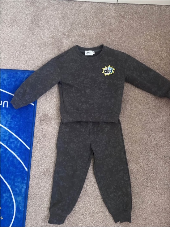 Lola + The Boys Other - Lola + The Boys Black Tie-Dye Sweatshirt & Joggers with 'Cool' Patch